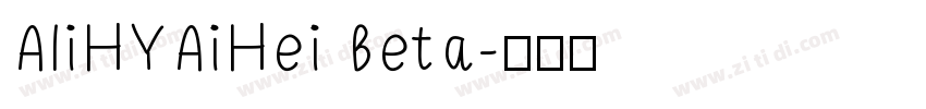 AliHYAiHei Beta字体转换